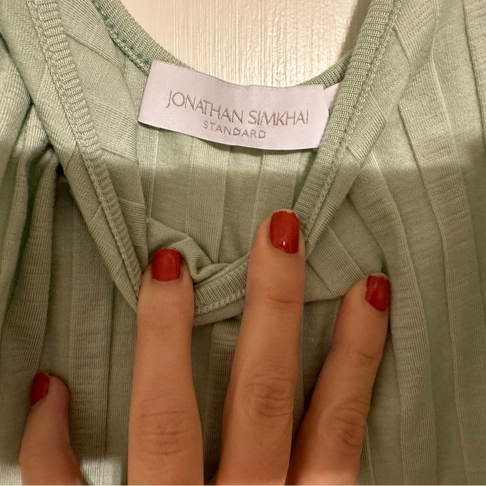 Jonathan Simkhai Irene ribbed bodysuit size small - Picture 2 of 4